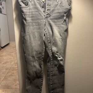 Kut from the Kloth Charcoal Distressed Jeans